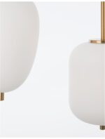 Suspensie Nova Luce Lato, finisaj alama antica/sticla, 3 x 5 W, cod 9624067 - imagine 6
