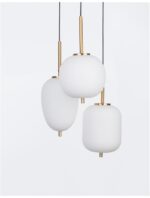 Suspensie Nova Luce Lato, finisaj alama antica/sticla, 3 x 5 W, cod 9624068 - imagine 7