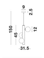 Suspensie Nova Luce Jaklin, finisaj auriu periat/sticla opal, 3x5 W, cod  9724581 - imagine 4