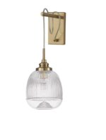 Aplica Nova Luce Mond, finisaj auriu satinat/sticla clara, 1x5 W, cod 9738200