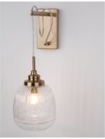 Aplica Nova Luce Mond, finisaj auriu satinat/sticla clara, 1x5 W, cod 9738200 - imagine 7