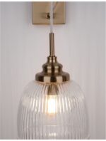 Aplica Nova Luce Mond, finisaj auriu satinat/sticla clara, 1x5 W, cod 9738200 - imagine 6