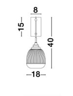 Aplica Nova Luce Mond, finisaj auriu satinat/sticla clara, 1x5 W, cod 9738200 - imagine 3