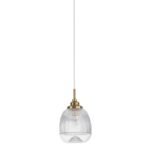 Pendul Nova Luce Mond, finisaj auriu satinat/sticla clara, 1x5 W, cod 9738210
