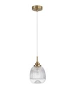 Pendul Nova Luce Mond, finisaj auriu satinat/sticla clara, 1x5 W, cod 9738210
