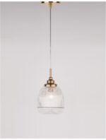 Pendul Nova Luce Mond, finisaj auriu satinat/sticla clara, 1x5 W, cod 9738210 - imagine 7