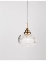 Pendul Nova Luce Mond, finisaj auriu satinat/sticla clara, 1x5 W, cod 9738211 - imagine 8