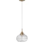 Pendul Nova Luce Mond, finisaj auriu satinat/sticla clara, 1x5 W, cod 9738211