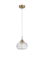 Pendul Nova Luce Mond, finisaj auriu satinat/sticla clara, 1x5 W, cod 9738211