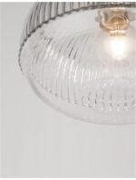 Pendul Nova Luce Mond, finisaj auriu satinat/sticla clara, 1x5 W, cod 9738211 - imagine 5