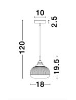 Pendul Nova Luce Mond, finisaj auriu satinat/sticla clara, 1x5 W, cod 9738211 - imagine 4