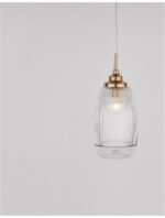Pendul Nova Luce Mond, finisaj auriu satinat/sticla clara, 1x5 W, cod 9738212 - imagine 7
