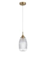 Pendul Nova Luce Mond, finisaj auriu satinat/sticla clara, 1x5 W, cod 9738212