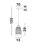Pendul Nova Luce Mond, finisaj auriu satinat/sticla clara, 1x5 W, cod 9738212 - imagine 4
