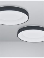 Plafoniera Nova Luce Rando Smart, finisaj negru satinat, 50 W, cod 9853042 - imagine 6