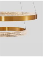 Suspensie Nova Luce Preston, finisaj alama antichizata/acril, 60 W, cod 9862852 - imagine 6