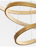 Suspensie Nova Luce Preston, finisaj alama antichizata/acril, 112 W, cod 9862853 - imagine 5