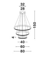Suspensie Nova Luce Preston, finisaj alama antichizata/acril, 112 W, cod 9862853 - imagine 4