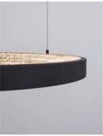 Suspensie Nova Luce Preston, finisaj negru satinat/acril, 37 W, cod 9865160 - imagine 7
