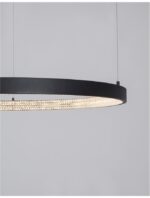 Suspensie Nova Luce Preston, finisaj negru satinat/acril, 50 W, cod 9865180 - imagine 7