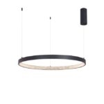 Suspensie Nova Luce Preston, finisaj negru satinat/acril, 50 W, cod 9865180