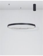 Suspensie Nova Luce Preston, finisaj negru satinat/acril, 50 W, cod 9865180 - imagine 6