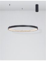 Suspensie Nova Luce Preston, finisaj negru satinat/acril, 50 W, cod 9865180 - imagine 5