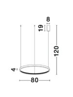 Suspensie Nova Luce Preston, finisaj negru satinat/acril, 50 W, cod 9865180 - imagine 4
