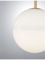 Pendul Nova Luce Cantona, finisaj auriu periat/sticla, 1 x 12 W, cod 9960612 - imagine 8