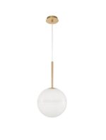 Pendul Nova Luce Cantona, finisaj auriu periat/sticla, 1 x 12 W, cod 9960612