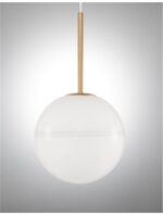 Pendul Nova Luce Cantona, finisaj auriu periat/sticla, 1 x 12 W, cod 9960612 - imagine 7