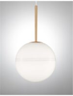 Pendul Nova Luce Cantona, finisaj auriu periat/sticla, 1 x 12 W, cod 9960612 - imagine 6