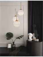 Suspensie Nova Luce Cantona, finisaj auriu periat/sticla, 3 x 5 W, cod 9960613 - imagine 7