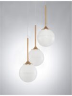 Suspensie Nova Luce Cantona, finisaj auriu periat/sticla, 3 x 5 W, cod 9960613 - imagine 6