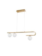 Suspensie Nova Luce Cantona, finisaj auriu periat/sticla, 3x5 W, cod 9960615