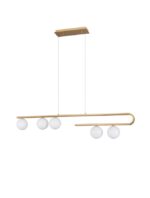 Suspensie Nova Luce Cantona, finisaj auriu periat/sticla, 5 x 5 W, cod 9960616
