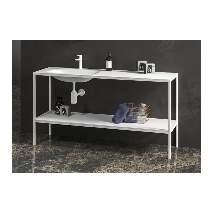 mobilier-de-baie-new-terra-bianco-lavoar-155-cm-karag (1) Mobilier de baie Karag New Terra Nero, lavoar 155 cm, alb - imagine 1
