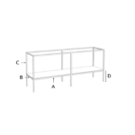 Mobilier de baie Karag New Terra Oro, lavoar 175 cm, auriu - imagine 2