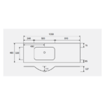 Set mobilier de baie suspendat Karag New Sospeso Bianco, lavoar 135 cm, alb - imagine 2
