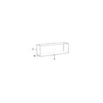 Set mobilier de baie suspendat Karag New Sospeso Bianco, lavoar 155 cm, alb - imagine 3
