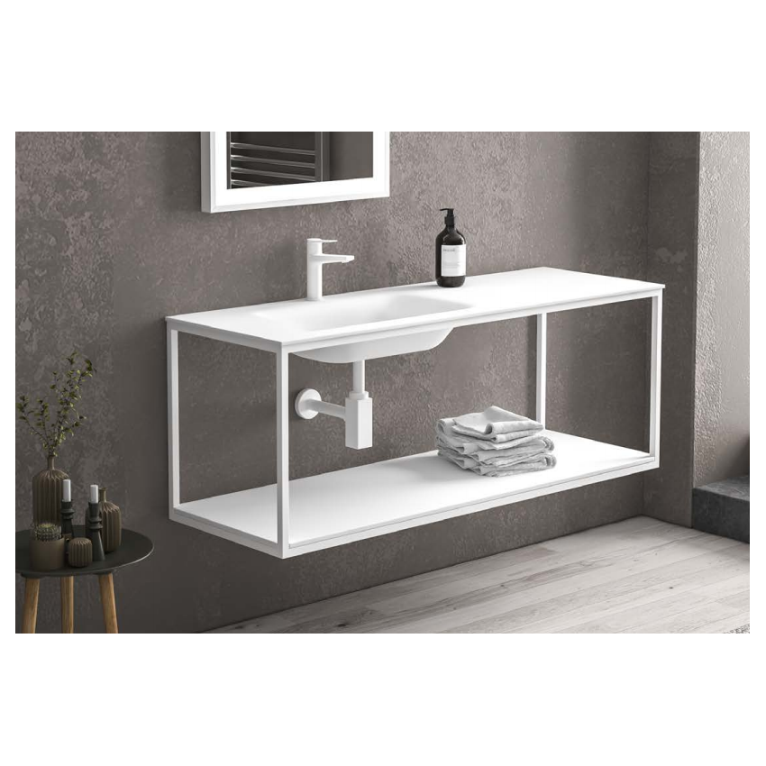 mobilier-de-baie-suspendat-bianco-lavoar-sospeso-155-cm-karag Set mobilier de baie suspendat Karag New Sospeso Bianco, lavoar 155 cm, alb - imagine 1