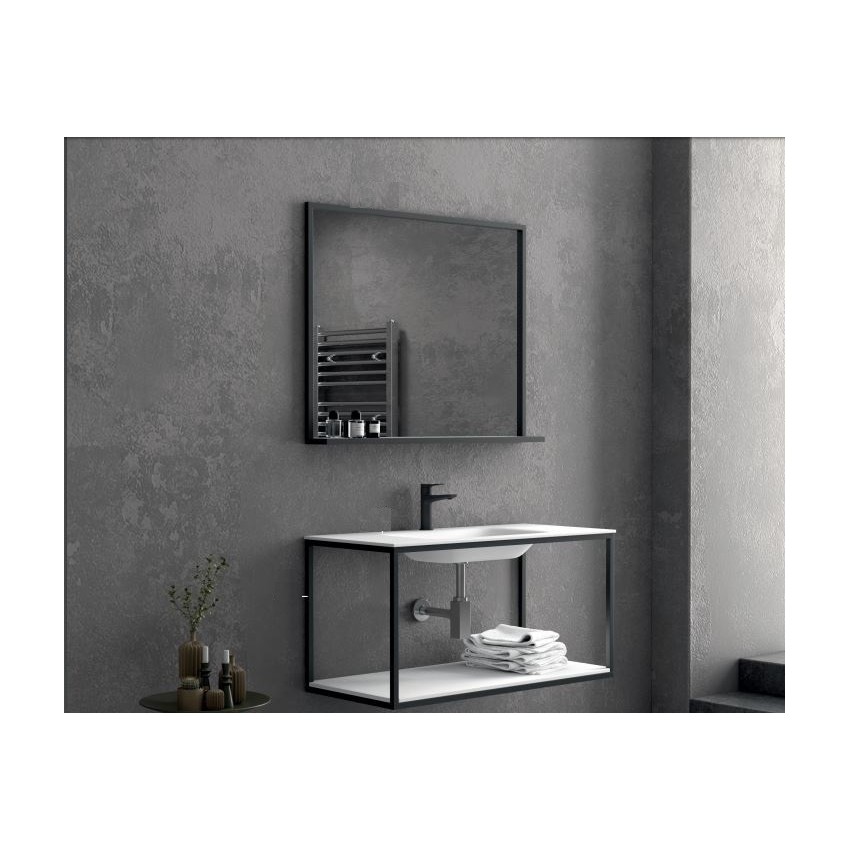 mobilier-de-baie-suspendat-nero-lavoar-sospeso-120-cm-karag Set mobilier de baie suspendat Karag New Sospeso Nero, lavoar 120 cm, negru - imagine 1