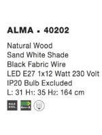 Lampadar Nova Luce Alma, 1x12W, cod 40202 - imagine 3