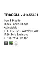 Lampadar negru Nova Luce Traccia, 1x12 W, cod 41455401 - imagine 3