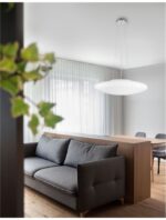 Suspensie Nova Luce Pressione, crom satinat/sticla opal, 4x12 W, cod  4587601 - imagine 5