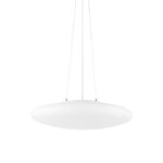 Suspensie Nova Luce Pressione, crom satinat/sticla opal, 4x12 W, cod  4587601