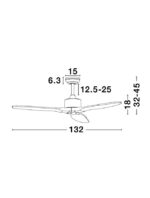 Ventilator Nova Luce negru mat, cod 5231301 - imagine 3