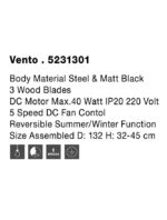 Ventilator Nova Luce negru mat, cod 5231301 - imagine 2