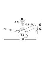 Plafoniera cu ventilator Nova Luce alb mat, cod 5267301 - imagine 2