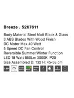 Plafoniera cu ventilator Nova Luce negru mat, cod 5267611 - imagine 3